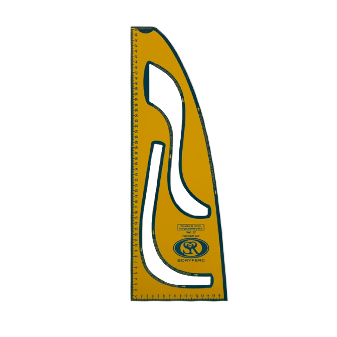 Regla escuadra de curvas en polietileno