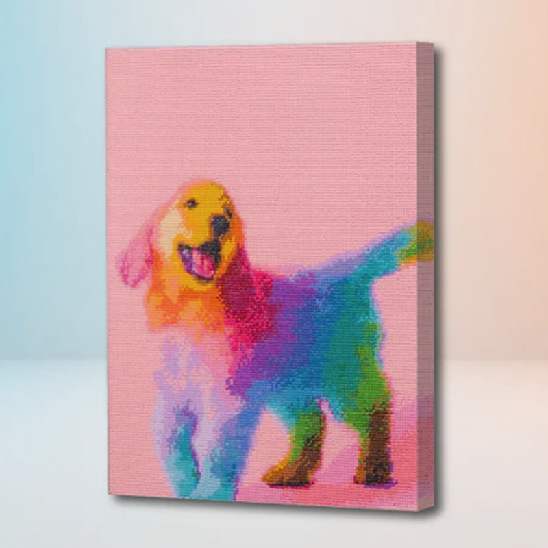 Kit de Diamantes Cachorro Arcoiris