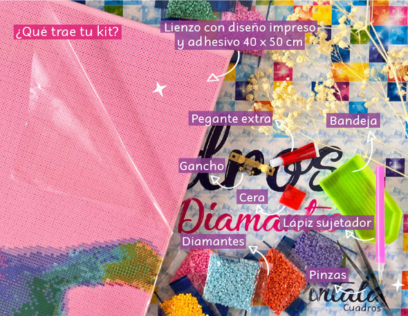 Kit de diamantes Tres Tulipanes