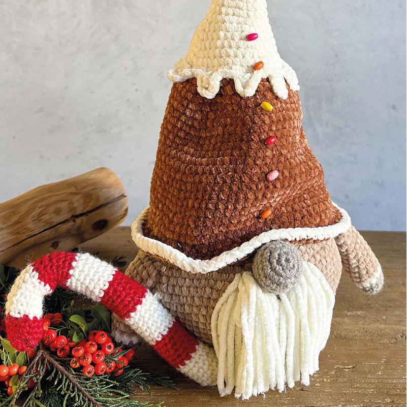 Patrón Gnomo navideño