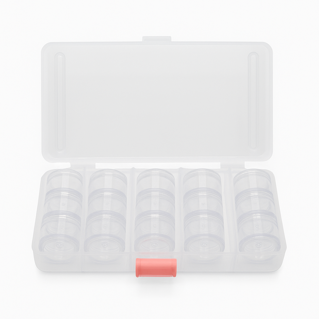 Organizador plástico con tarritos