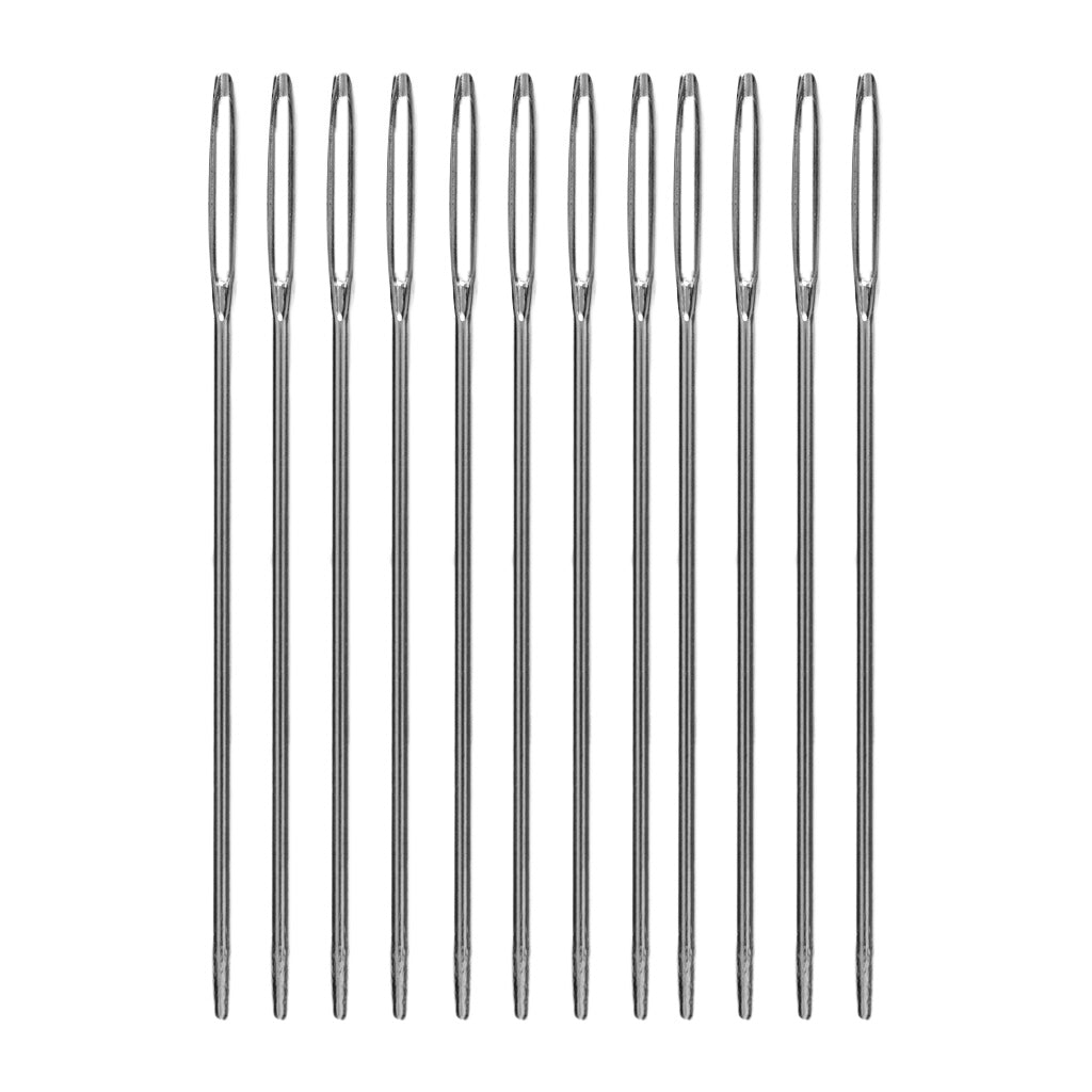 Aguja Metálica Punta Roma Ojo Plateado