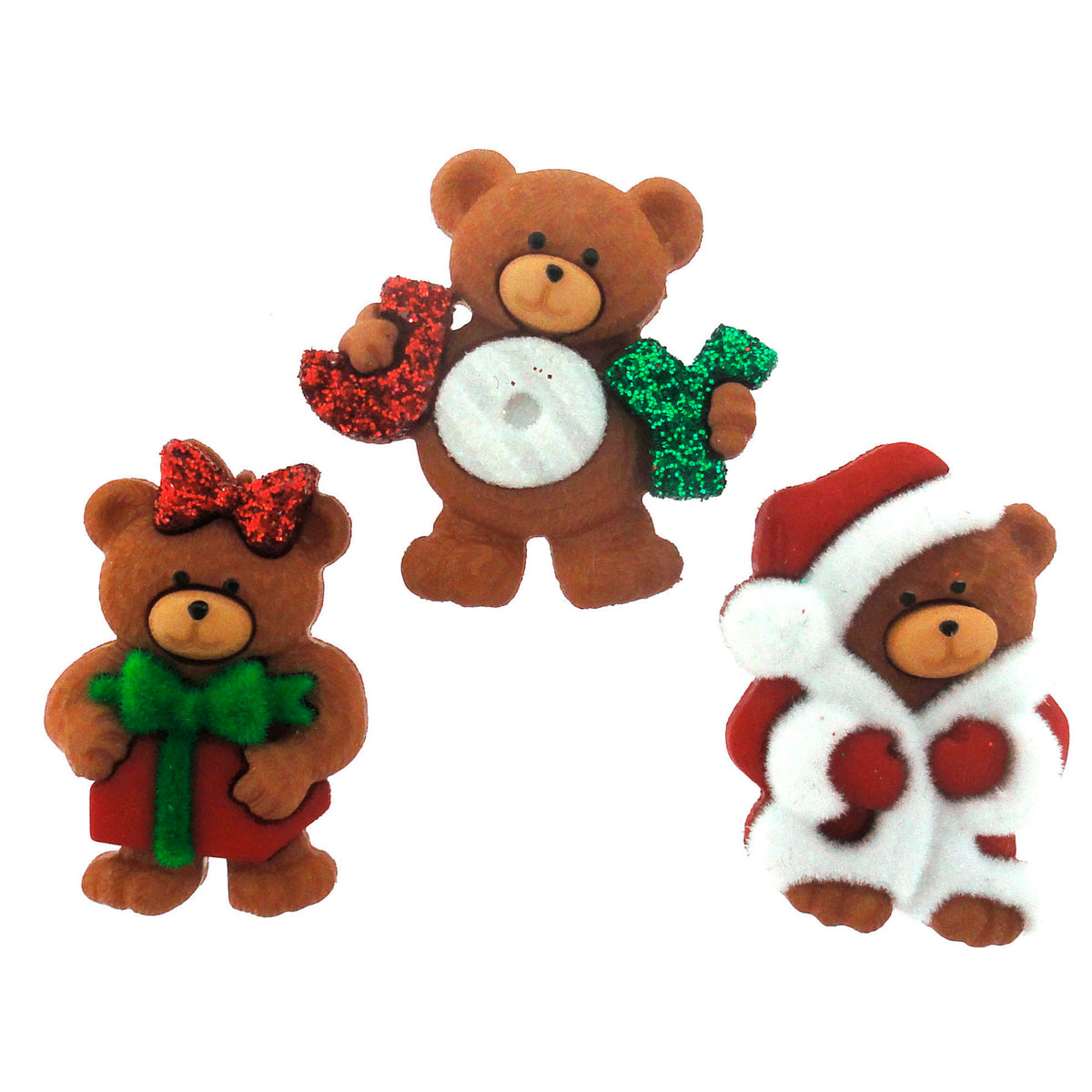 Botones A Beary Merry Christmas