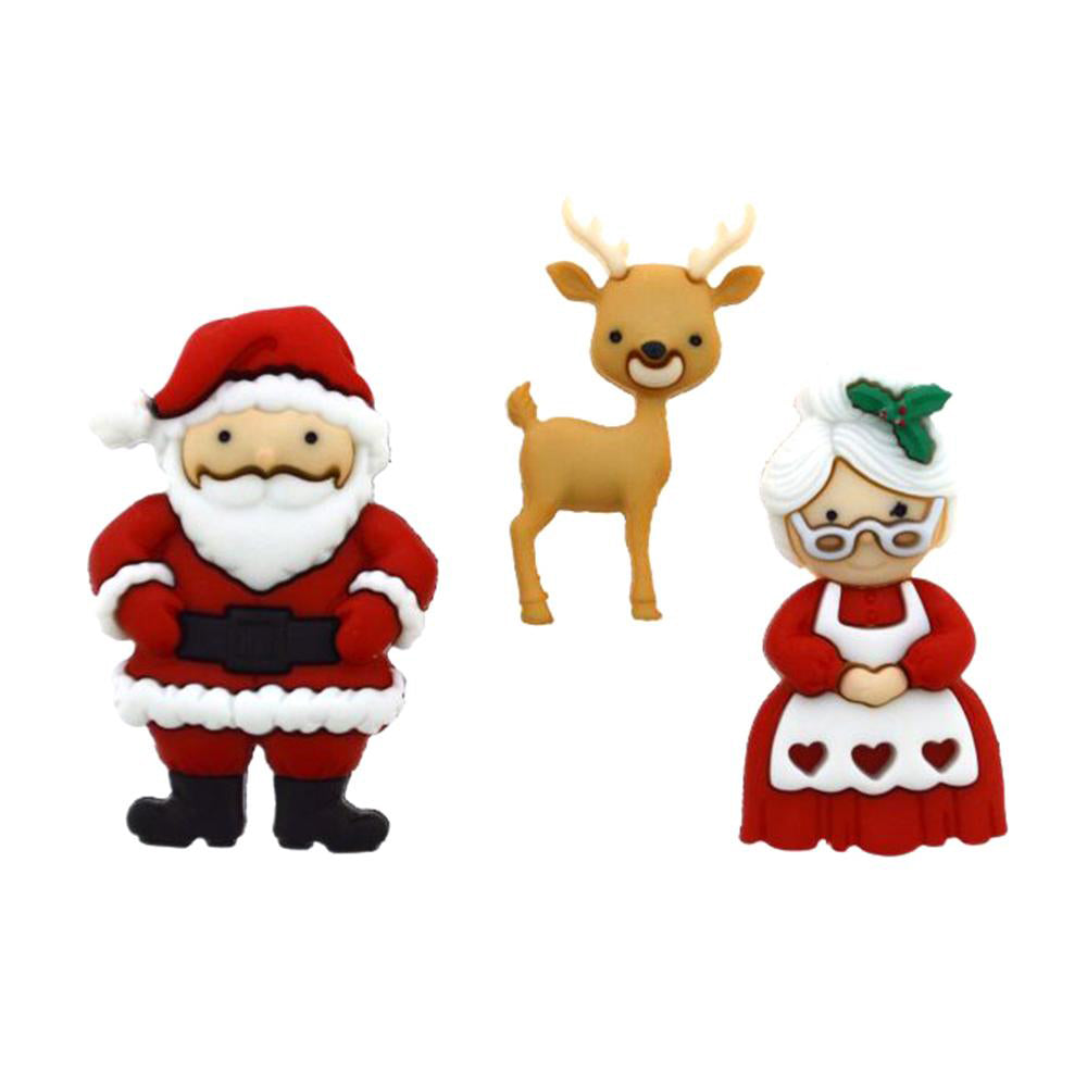 Botones Mr Y Mrs Claus