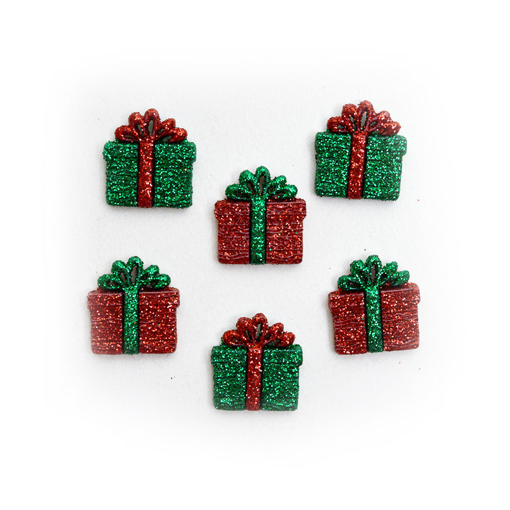 Botones Small Glitter Presents