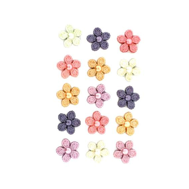 Botones Pearl Flowers