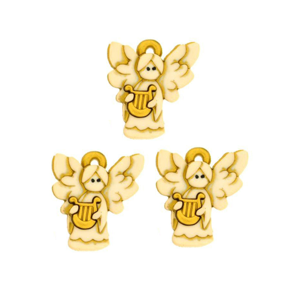 Botones Gold Angel With Harp