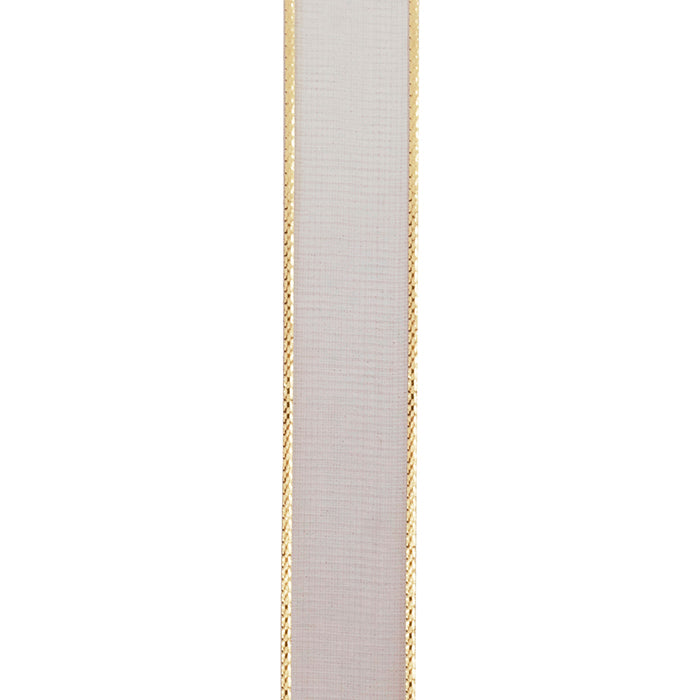 Cinta Tull Satín Lurex Oro 12 mm