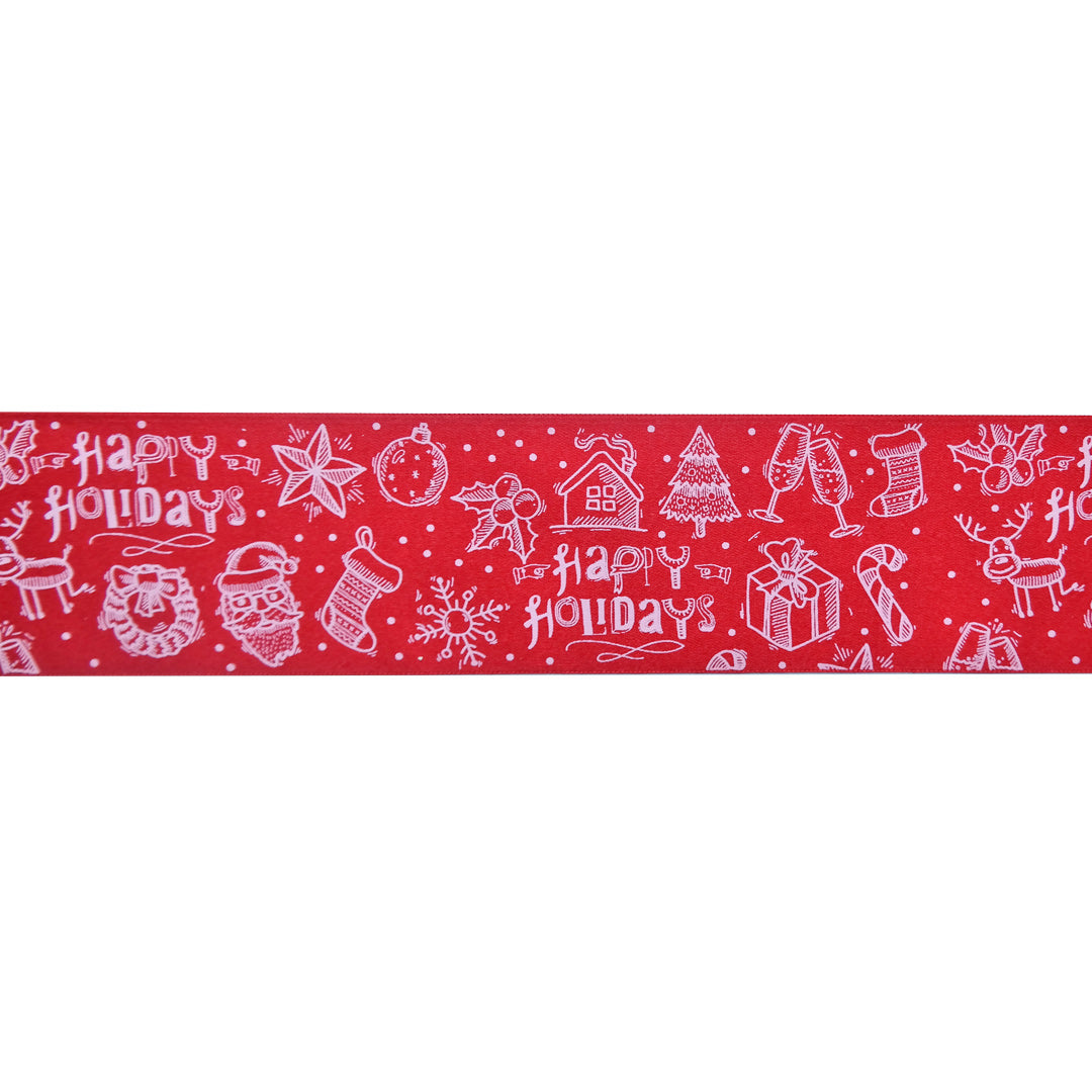 Cinta Raso 62mm Happy Holidays