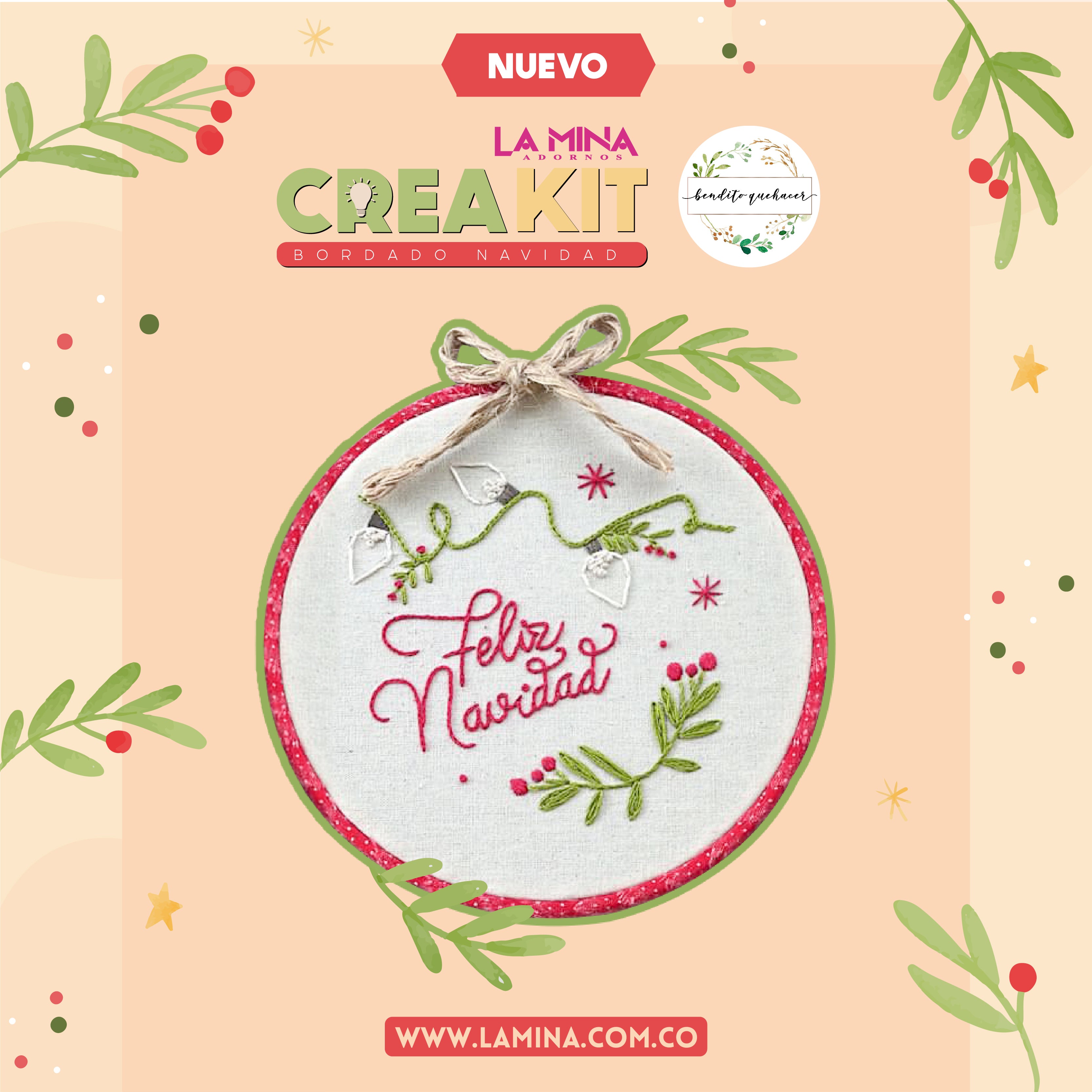 Creakit Bordado Navidad