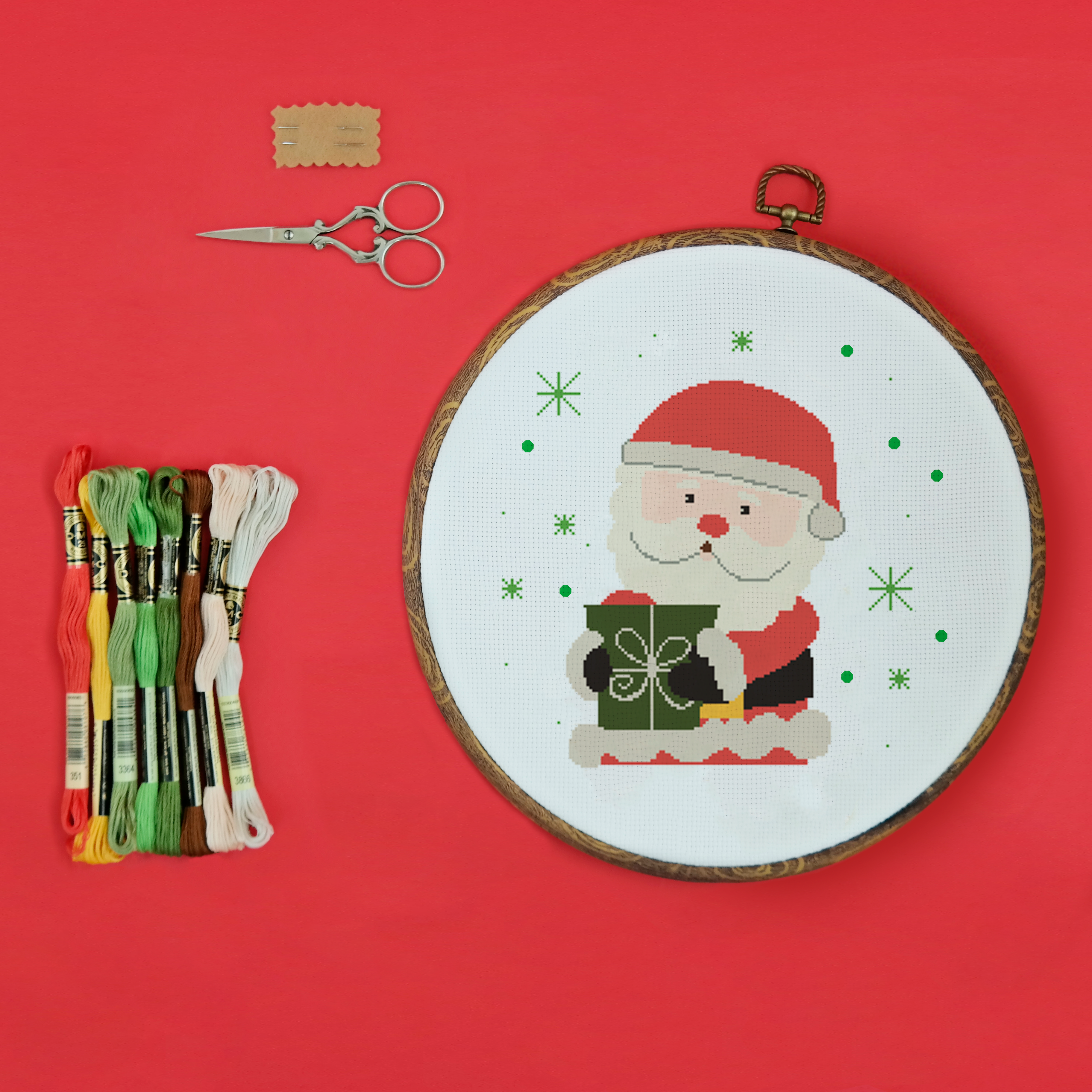 Kit Punto de Cruz Papá Noel