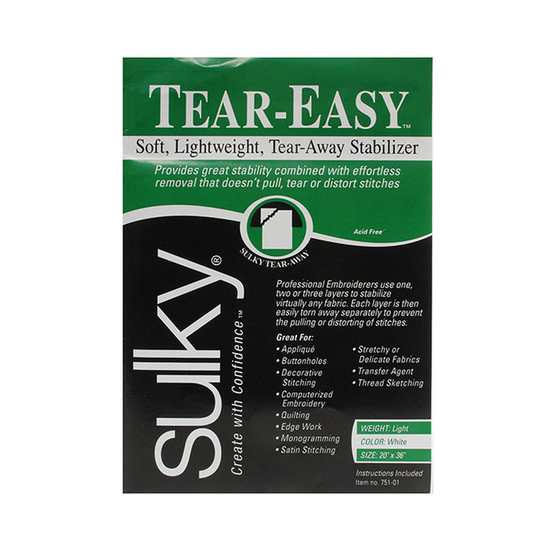 Entretela Sulky Tear-Easy ligera para rasgar