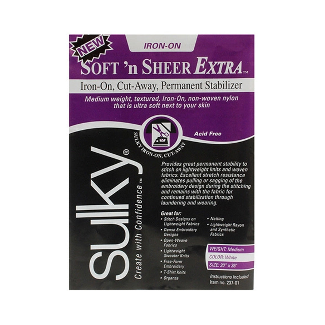 Entretela Sulky Soft 'n Sheer Extra Media para cortar y planchar