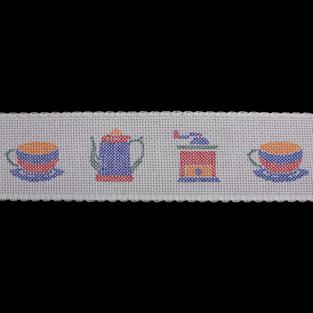 Cenefa Punto de Cruz Estampada Cocina 50mm