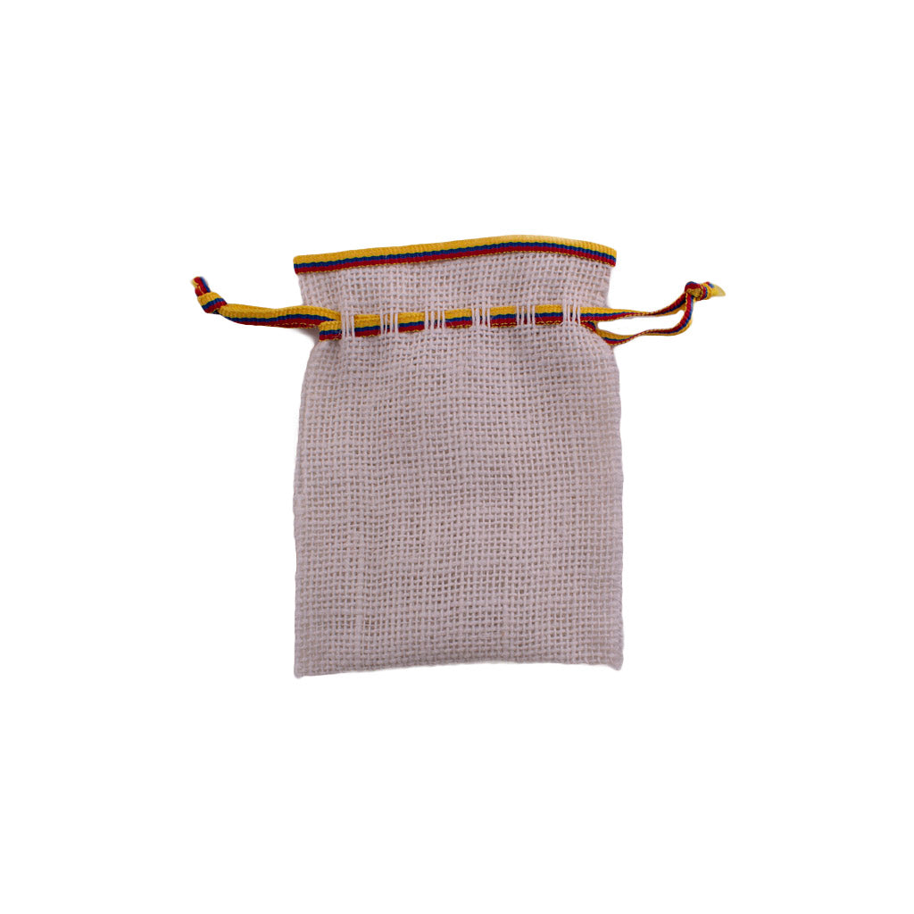 Bolsa yute tricolor 10x14 cm