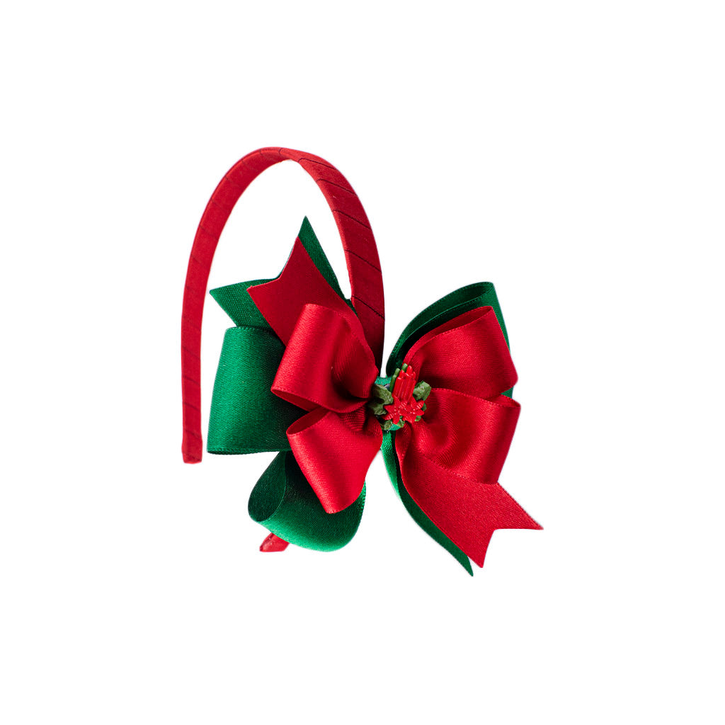 Diadema Navidad Moño Raso