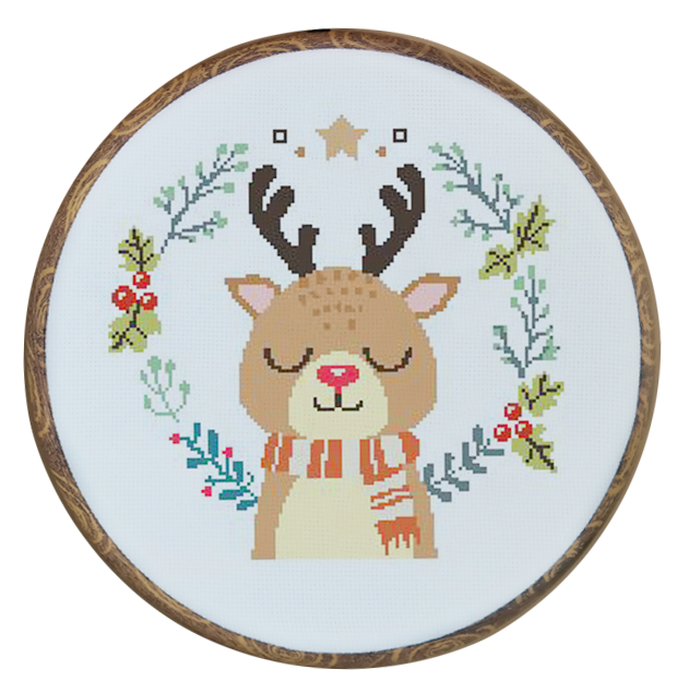 Kit Punto de Cruz Reno Flores