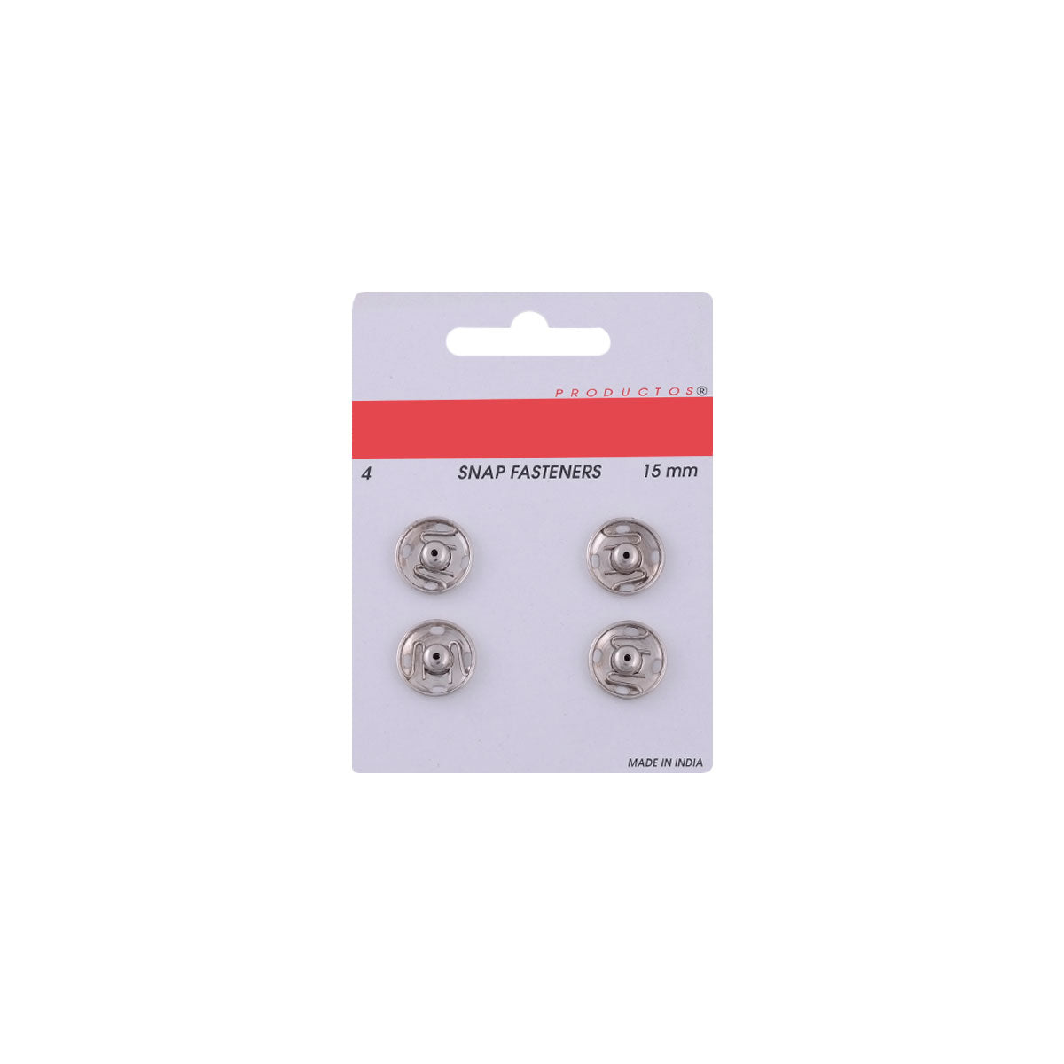 Broche Presión Pony Níquel x4