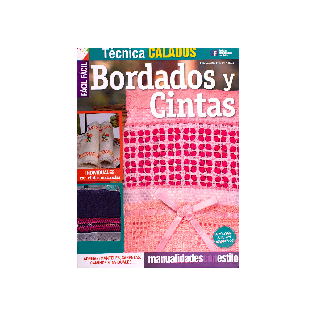 Revista Manualidades Con Estilo Bordado Cintas Calados # 69