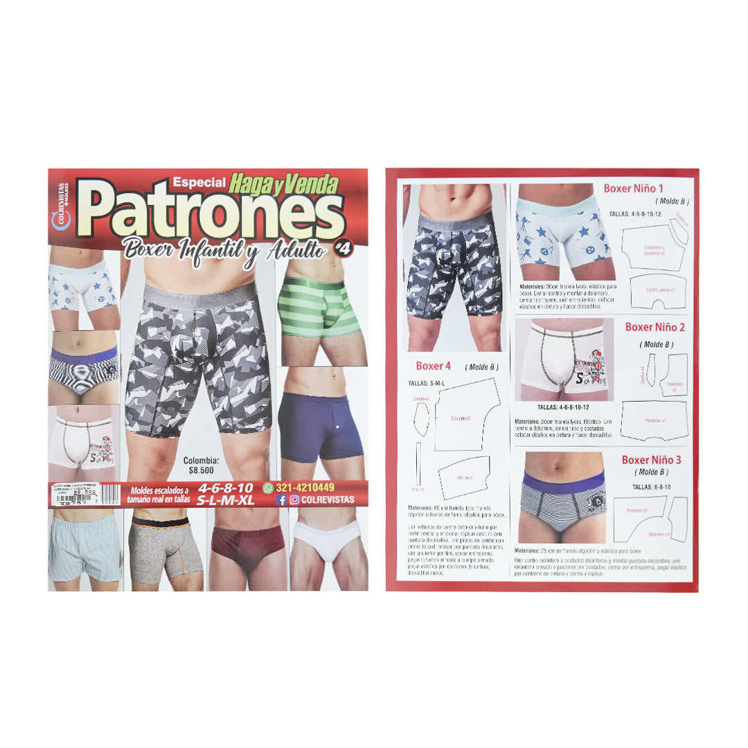 Revista Haga y Venda Patrones Boxer Infantil Y Adulto #4