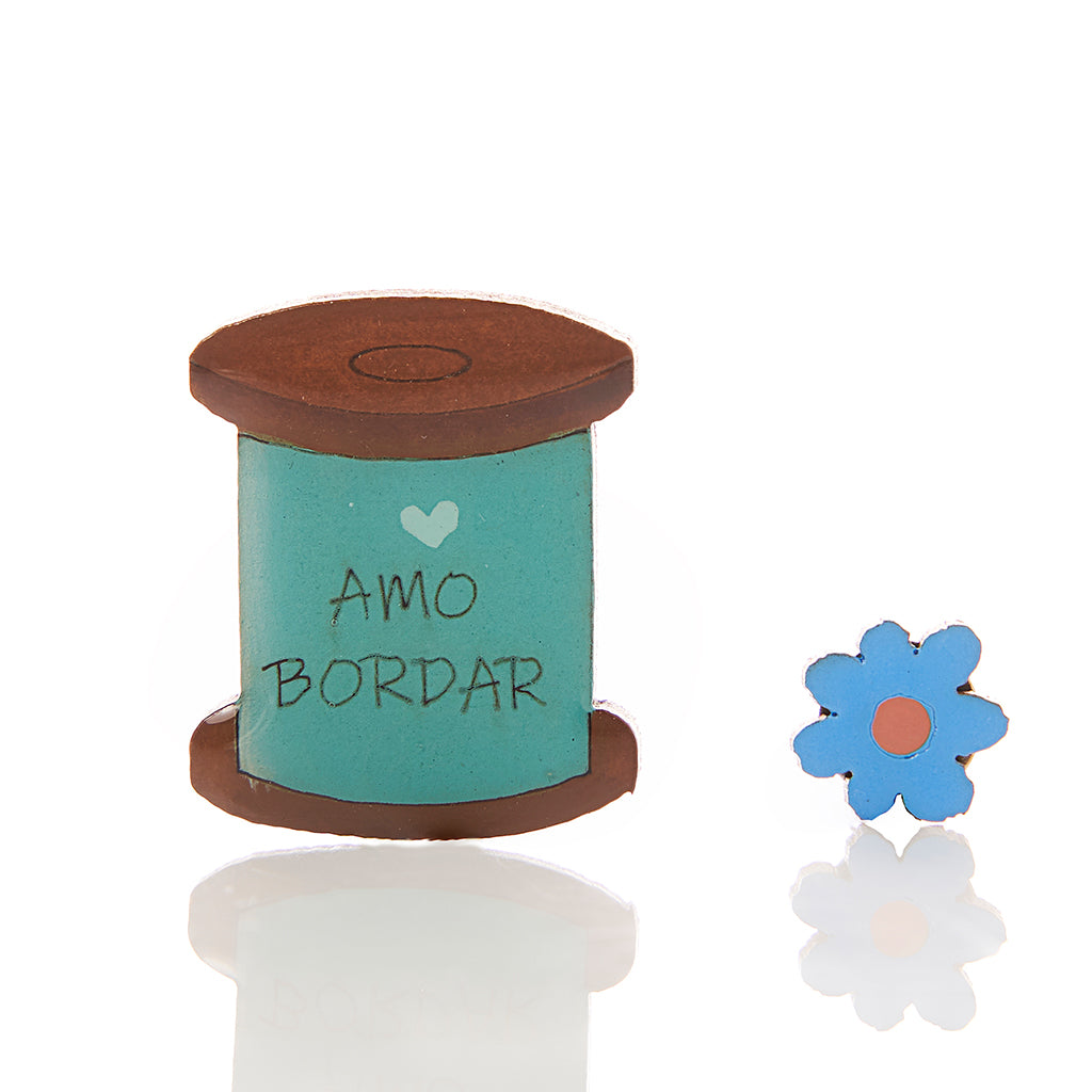 Sujeta Agujas Imán Costura Madera