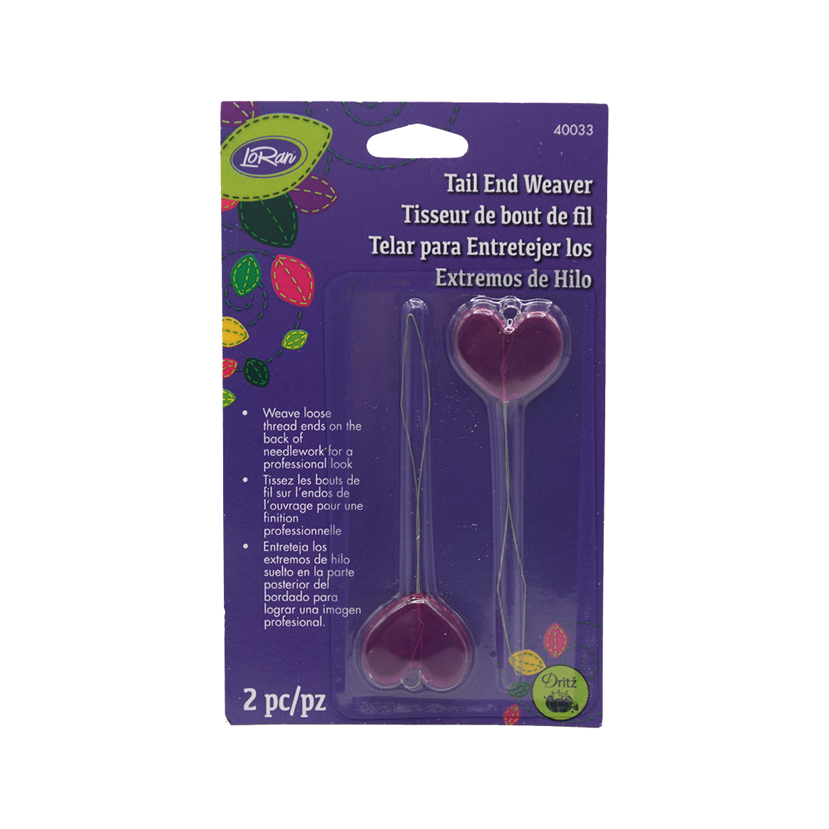 Aguja para entretejer hilos