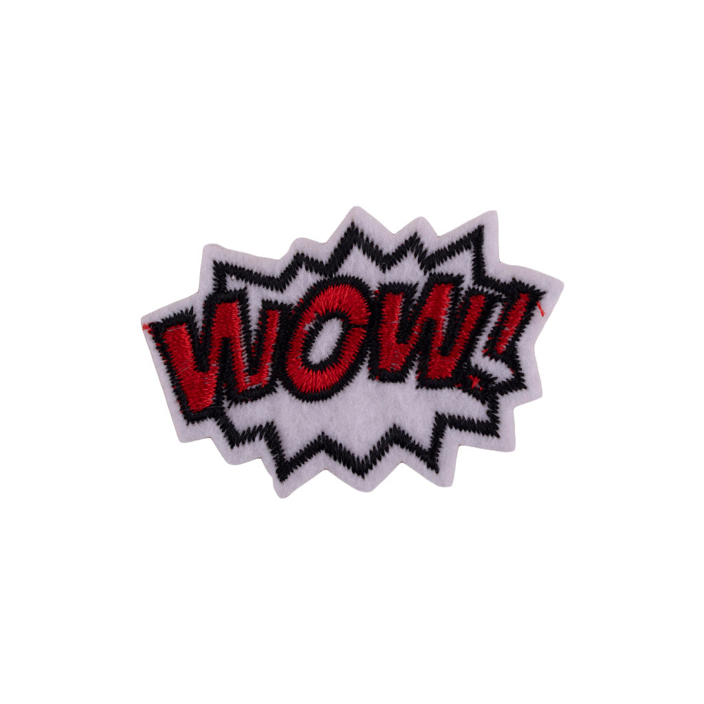 Aplique Wow Rojo Blanco