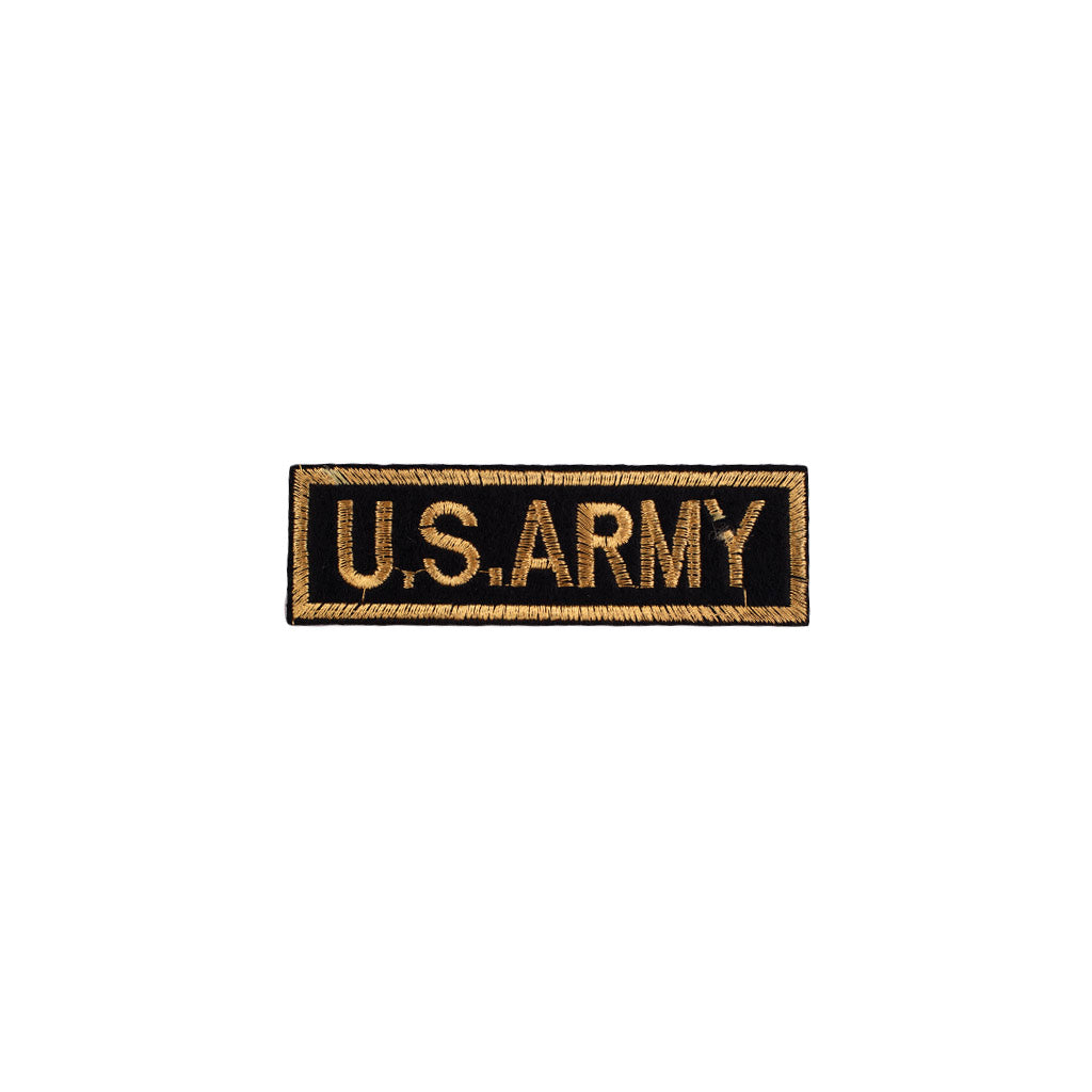 Aplicacion US Army Dorado Negro 10x3 cm