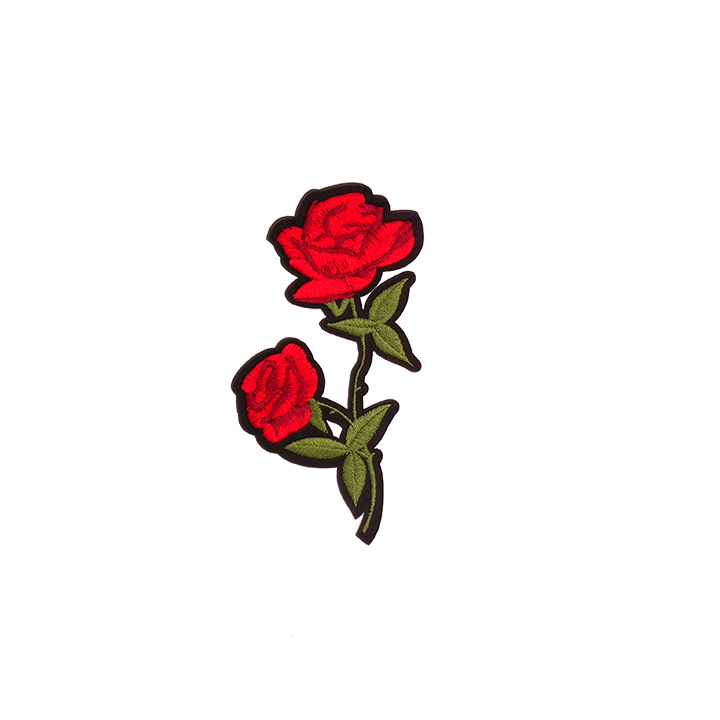 Aplique Flor Rosa 12x4 cm