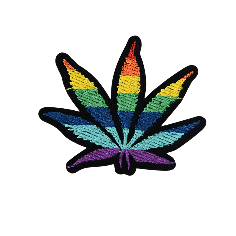 Aplique cannabis 6.5x8 cm Multicolor