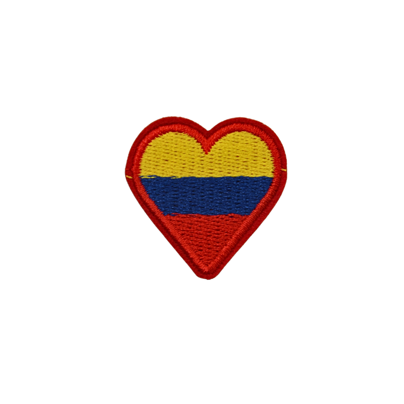 Aplique Corazón 3.5x3.5cm Tricolor