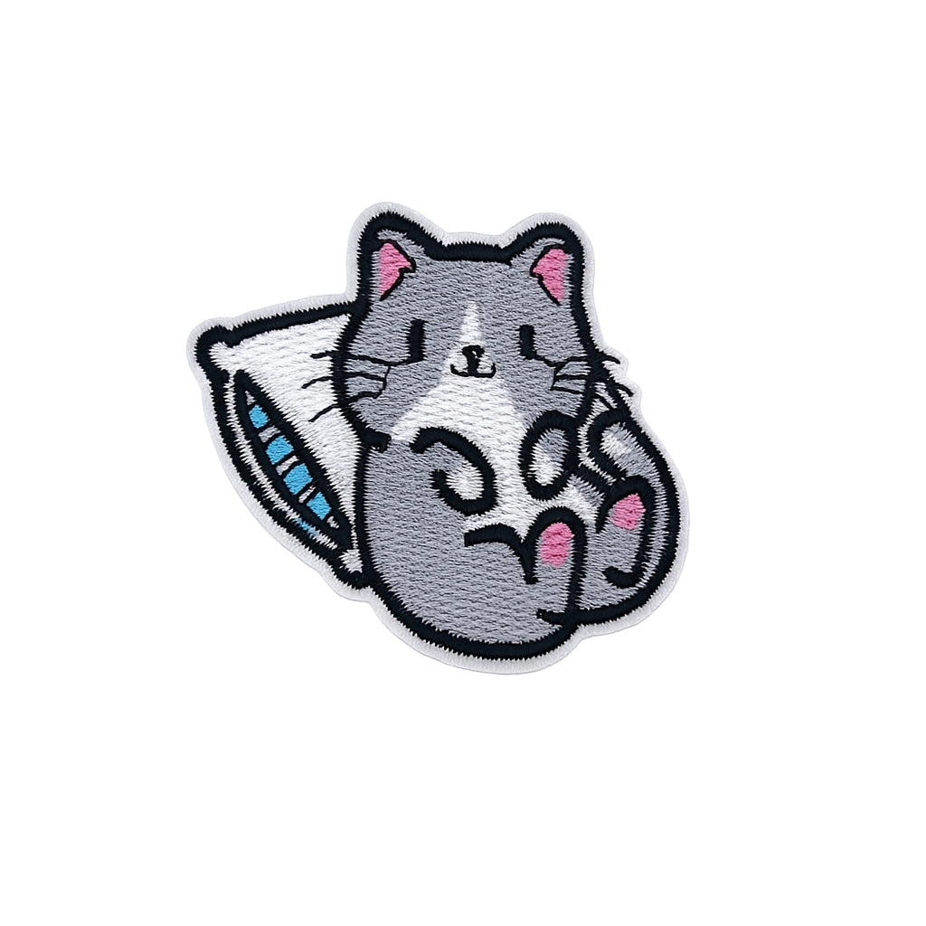 Aplique Gato Almohada 5cm Gris