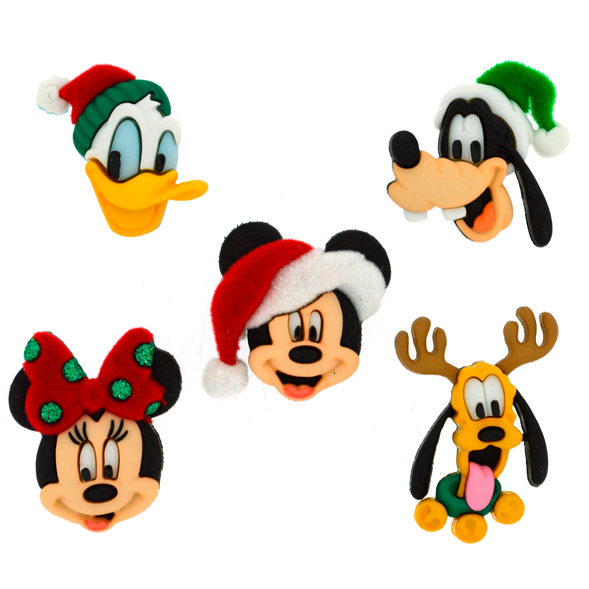 Botones Holiday Heads