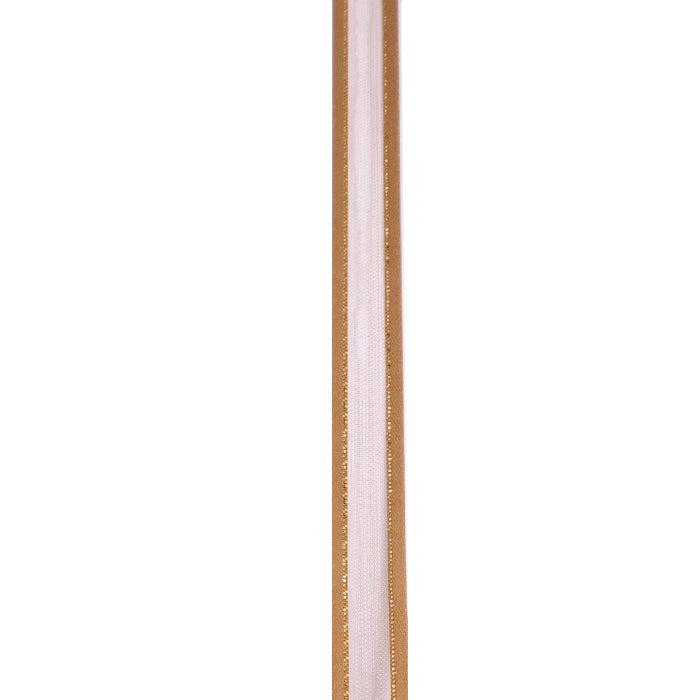 Cinta Tull Satín Lurex Oro 10 mm