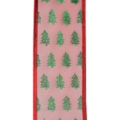 Cinta Navidad Velo Alambrada 6.5 cm